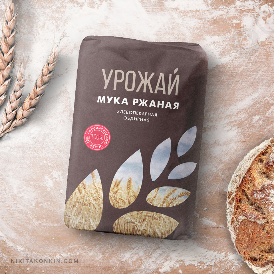 Flour packaging design Nikita Konkin